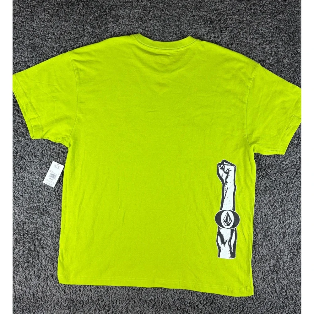 Volcom x Sense Process of Liberation T-Shirt Neon Lime Green Mens L A4312502